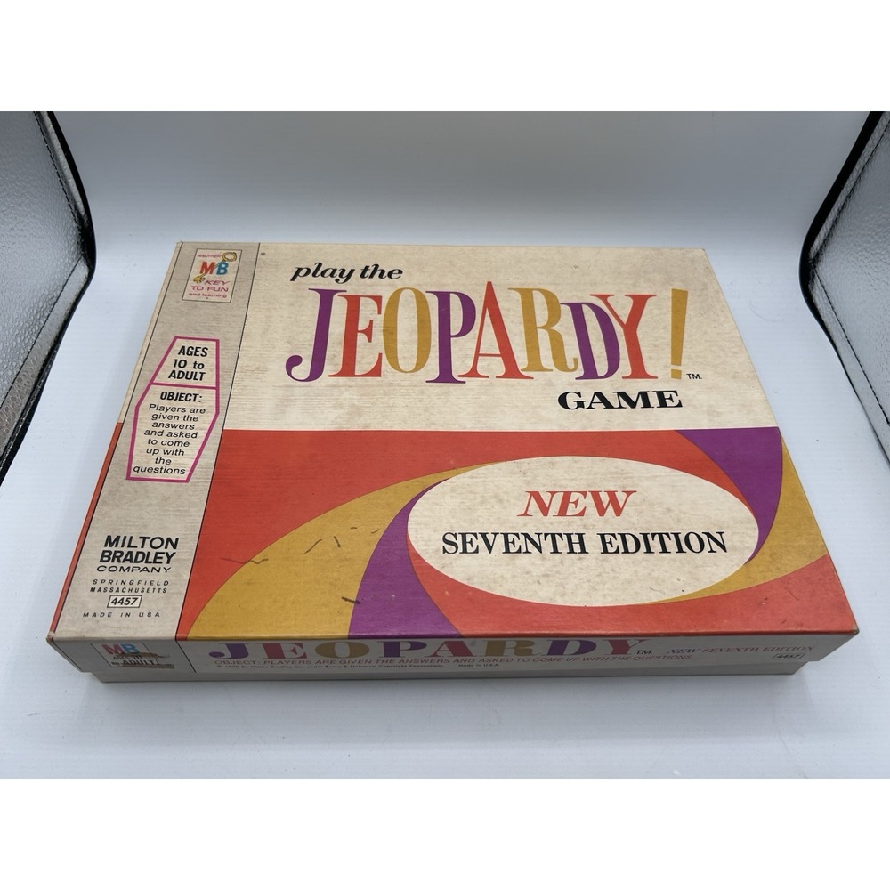 Vintage Jeopardy Board Game 7th Edition 1970 Milton‎ Bradley Complete